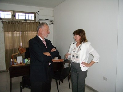 Dr. Sergio González con Defensora Regional LGSM Dra. Cristina Saman