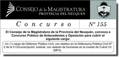 Provincia de Neuquén - Concurso Público de Antecedentes y Oposición