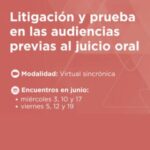 CURSO: LITIGACIÓN Y PRUEBA EN LAS AUDIENCIAS PREVIAS AL JUICIO ORAL